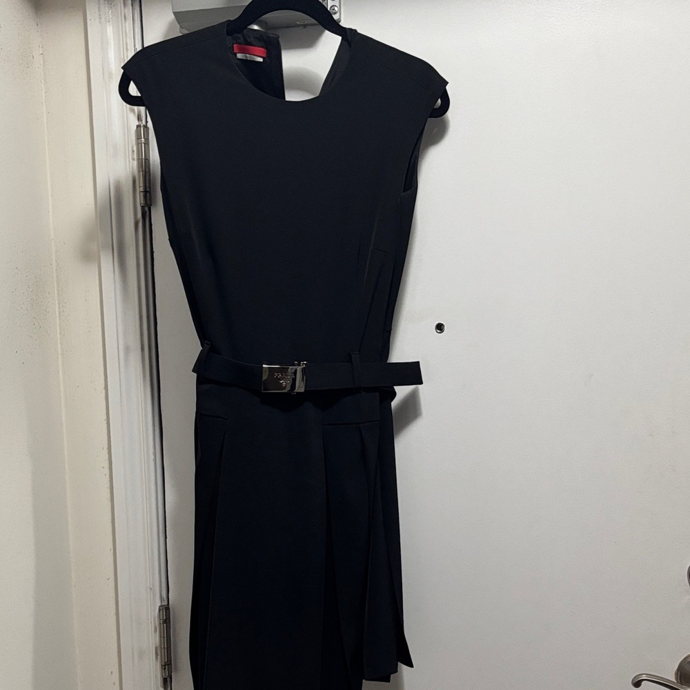 Prada Black Mini Dress with Belt